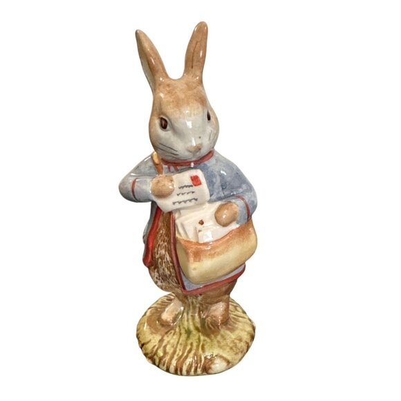 Beatrix Potter Figurine Peter with Post Bag Royal Albert, England, Copyright 199 - Picture 1 of 7